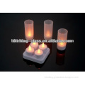 led rechargeable candle light with frosted cups